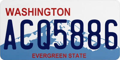 WA license plate ACQ5886