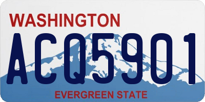WA license plate ACQ5901