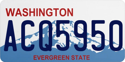 WA license plate ACQ5950