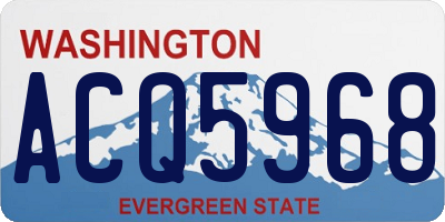 WA license plate ACQ5968