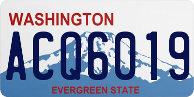 WA license plate ACQ6019