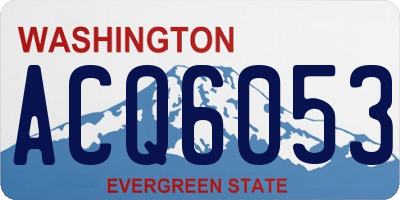 WA license plate ACQ6053