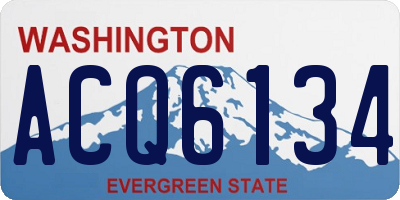 WA license plate ACQ6134