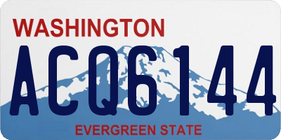 WA license plate ACQ6144