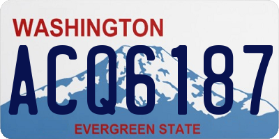 WA license plate ACQ6187