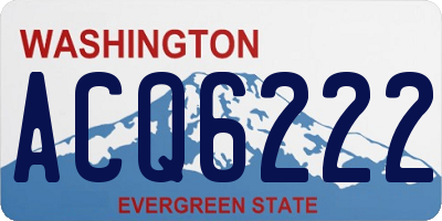 WA license plate ACQ6222