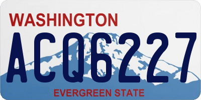 WA license plate ACQ6227