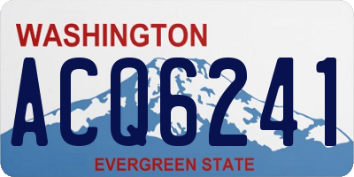 WA license plate ACQ6241