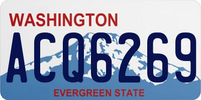 WA license plate ACQ6269