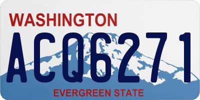 WA license plate ACQ6271