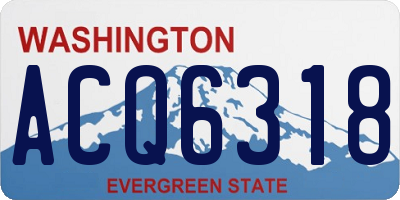 WA license plate ACQ6318