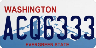 WA license plate ACQ6333