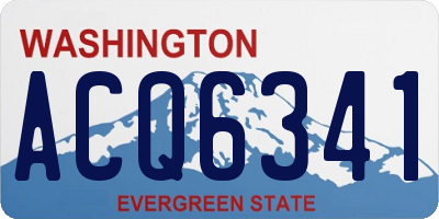 WA license plate ACQ6341