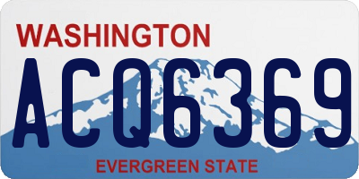 WA license plate ACQ6369