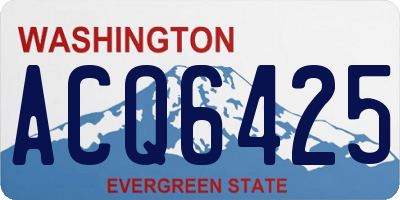 WA license plate ACQ6425