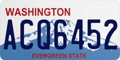 WA license plate ACQ6452