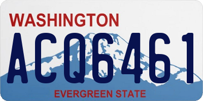 WA license plate ACQ6461