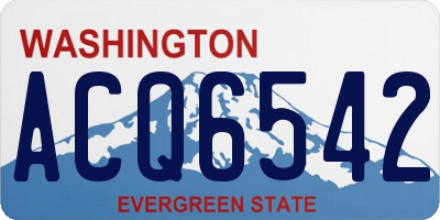 WA license plate ACQ6542