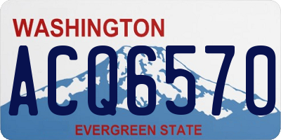 WA license plate ACQ6570