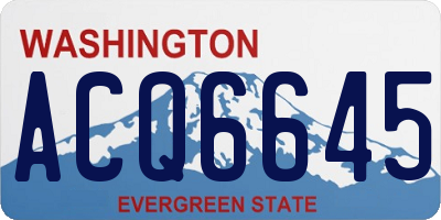 WA license plate ACQ6645