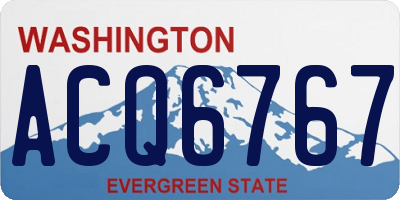 WA license plate ACQ6767