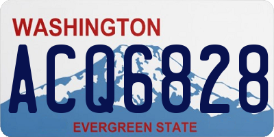 WA license plate ACQ6828