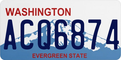 WA license plate ACQ6874