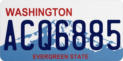 WA license plate ACQ6885
