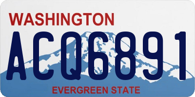WA license plate ACQ6891