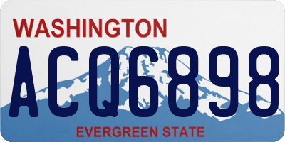 WA license plate ACQ6898