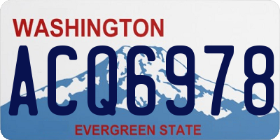 WA license plate ACQ6978