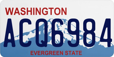 WA license plate ACQ6984