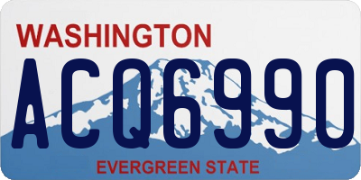WA license plate ACQ6990