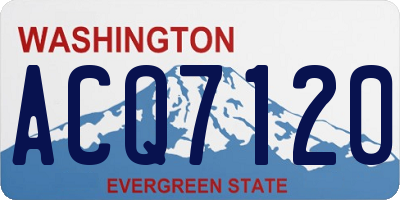 WA license plate ACQ7120