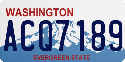 WA license plate ACQ7189