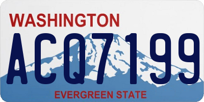 WA license plate ACQ7199