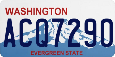 WA license plate ACQ7290