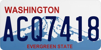WA license plate ACQ7418