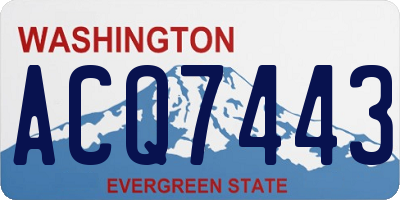 WA license plate ACQ7443