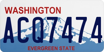 WA license plate ACQ7474