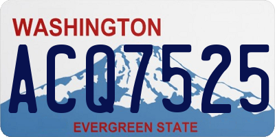 WA license plate ACQ7525