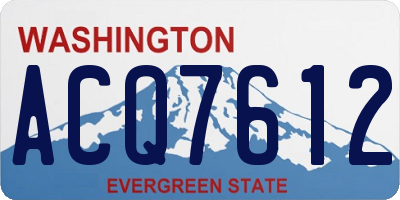WA license plate ACQ7612