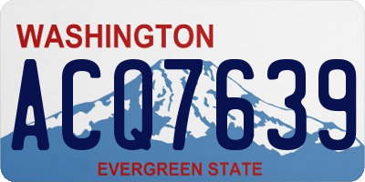 WA license plate ACQ7639