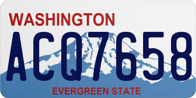 WA license plate ACQ7658
