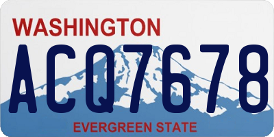 WA license plate ACQ7678