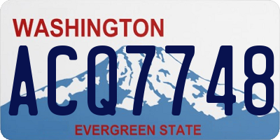 WA license plate ACQ7748