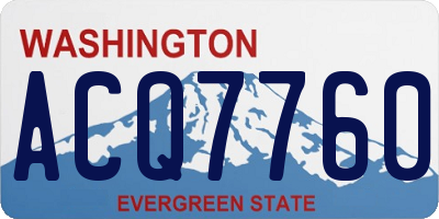WA license plate ACQ7760