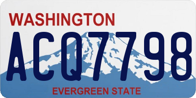 WA license plate ACQ7798