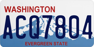 WA license plate ACQ7804