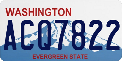 WA license plate ACQ7822
